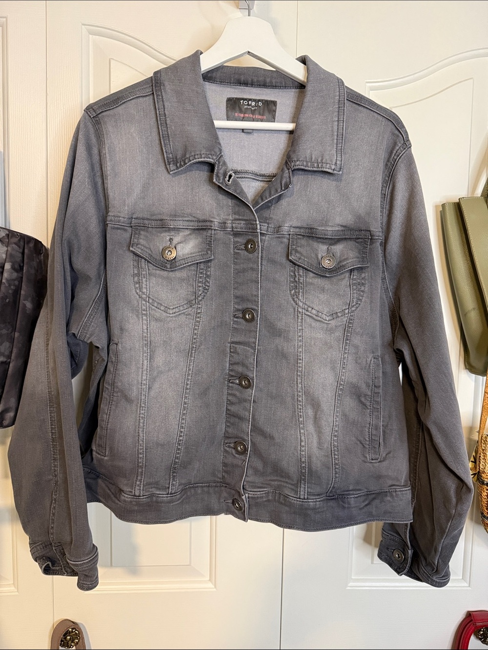 TORRID Washed grey Jean Jacket